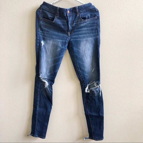 American Eagle Outfitters Denim - AEO Blue Super Super Stretch Jegging Size-8R